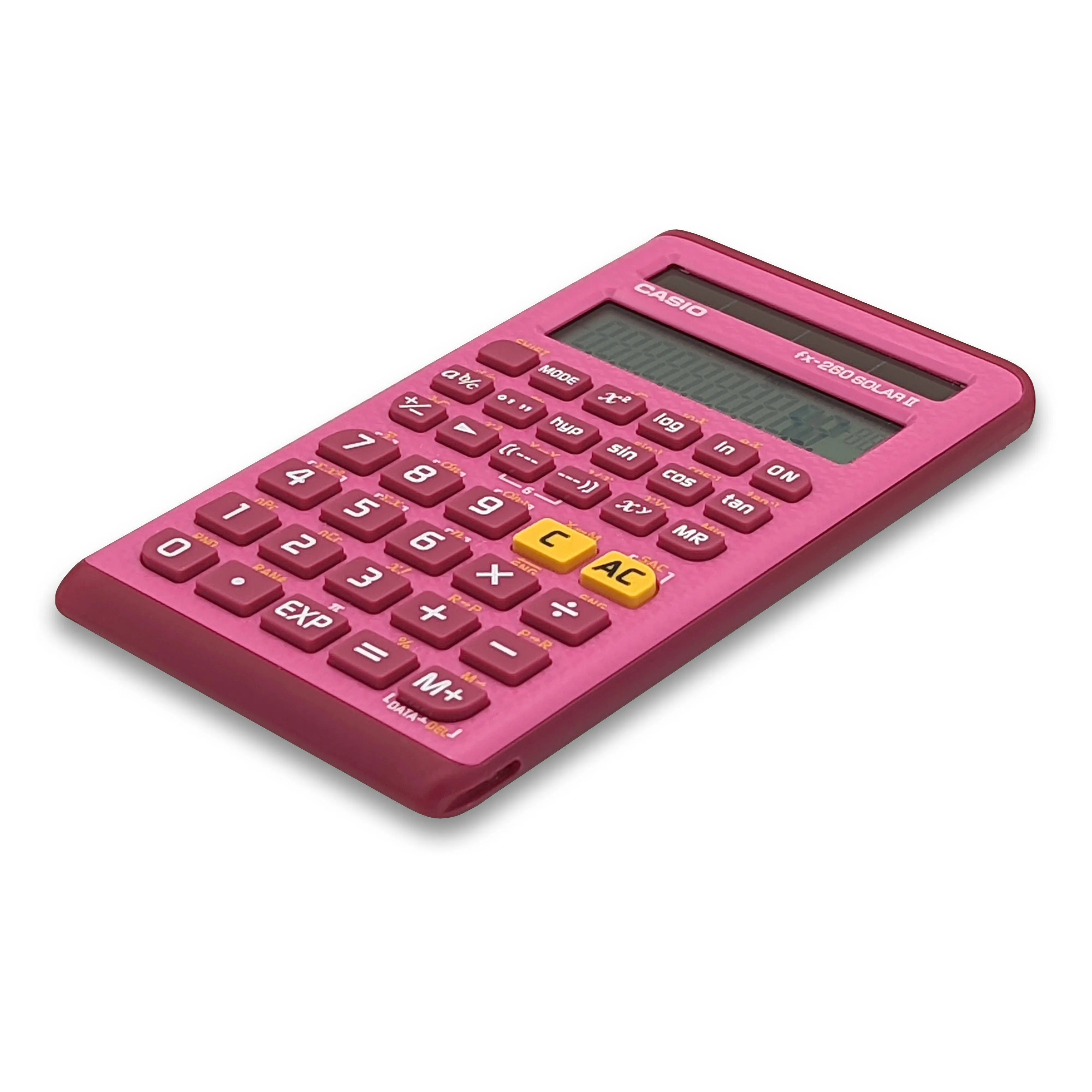 Casio fx-260 SOLAR II Calculator - Pink - Image 3