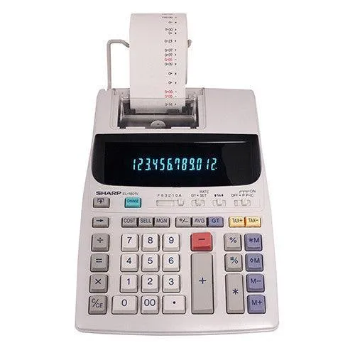 Sharp EL-1801V - 12 Digit Compact Printing Calculator - Image 6