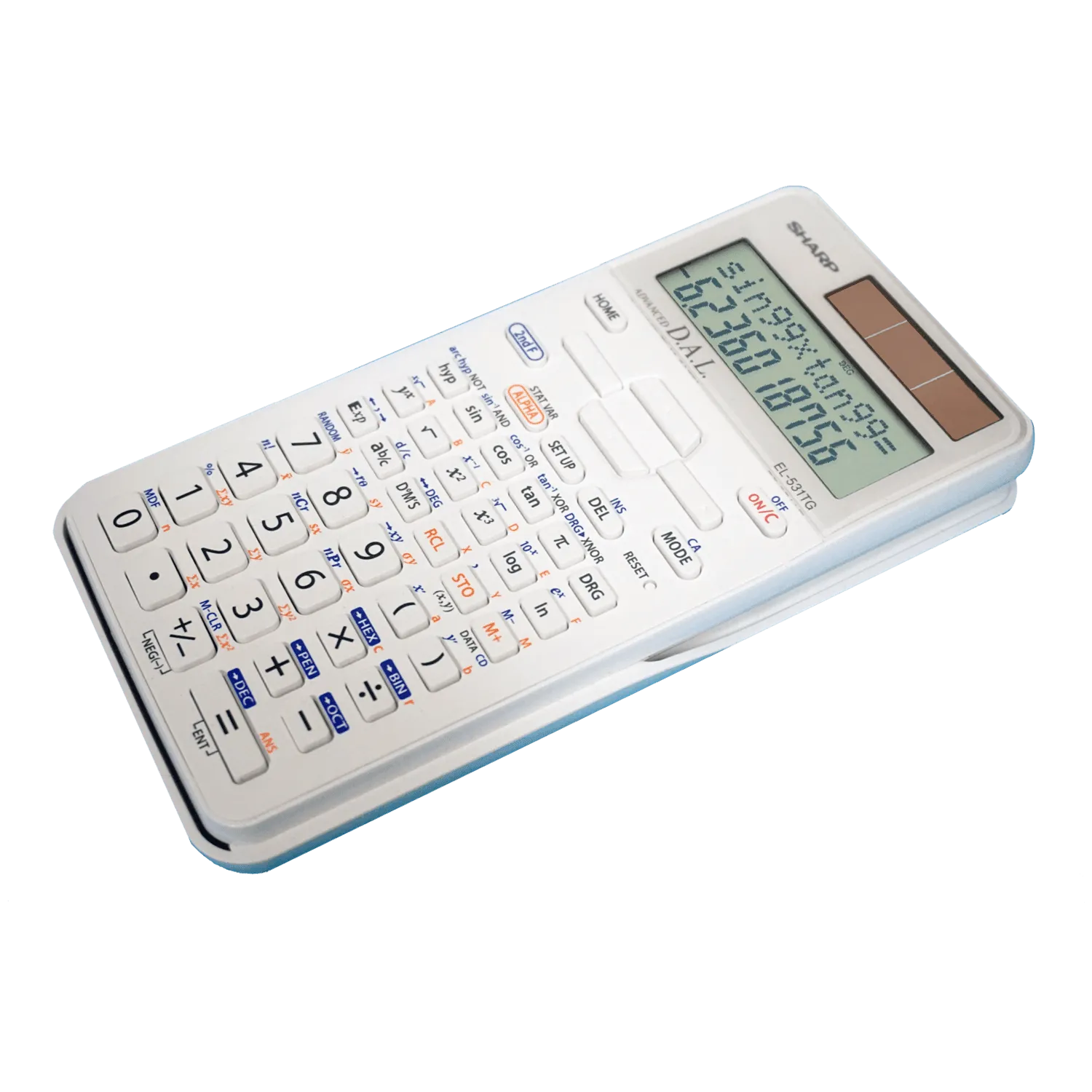 Sharp EL-531TGBDW - Scientific Calculator with 2 Line Display - White - Image 3