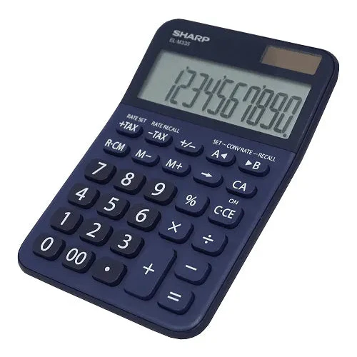 Sharp EL-M335BBL - 10 Digit Extra Large Desktop Calculator - Blue - Image 5