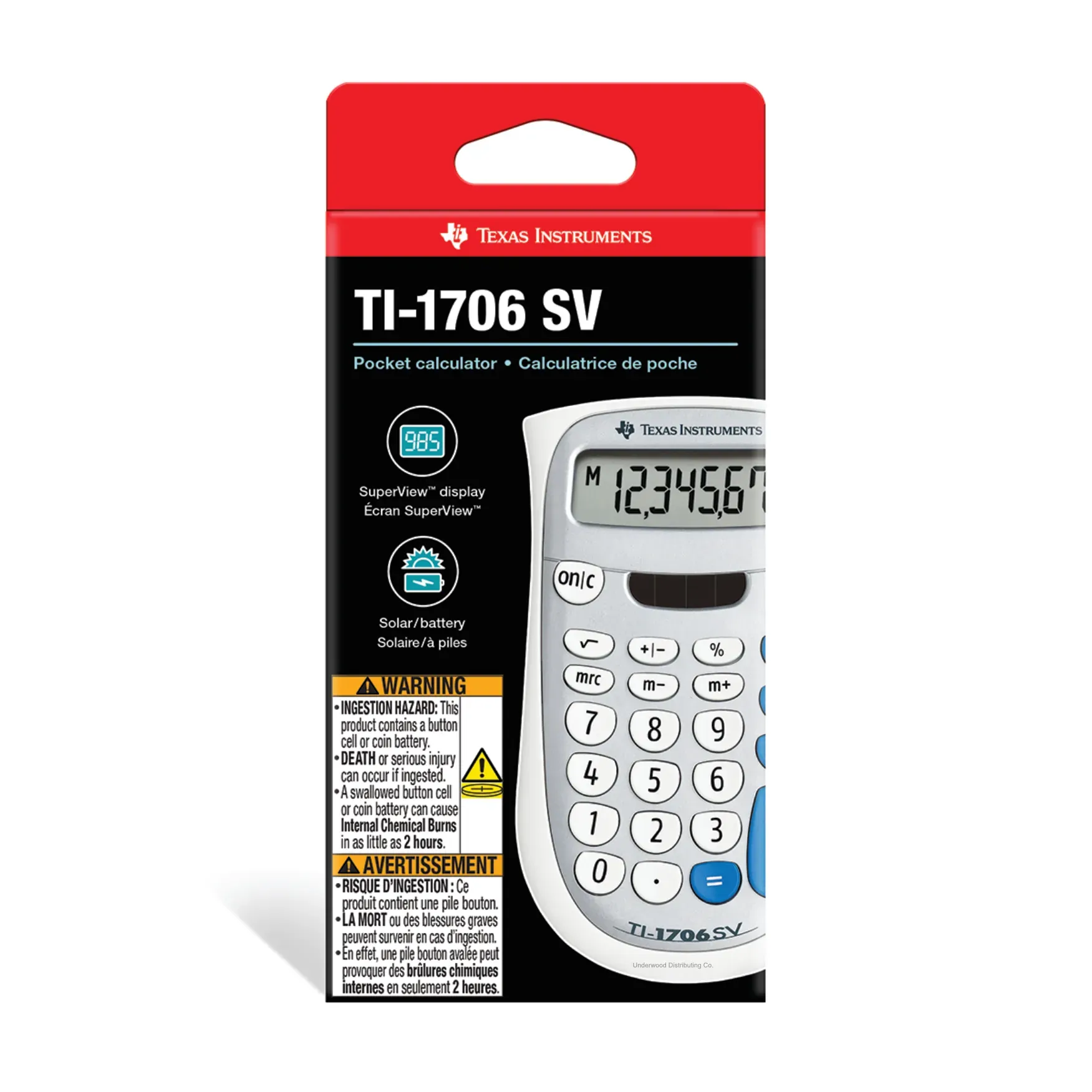 TI-1706 SV Basic Calculator - Image 3