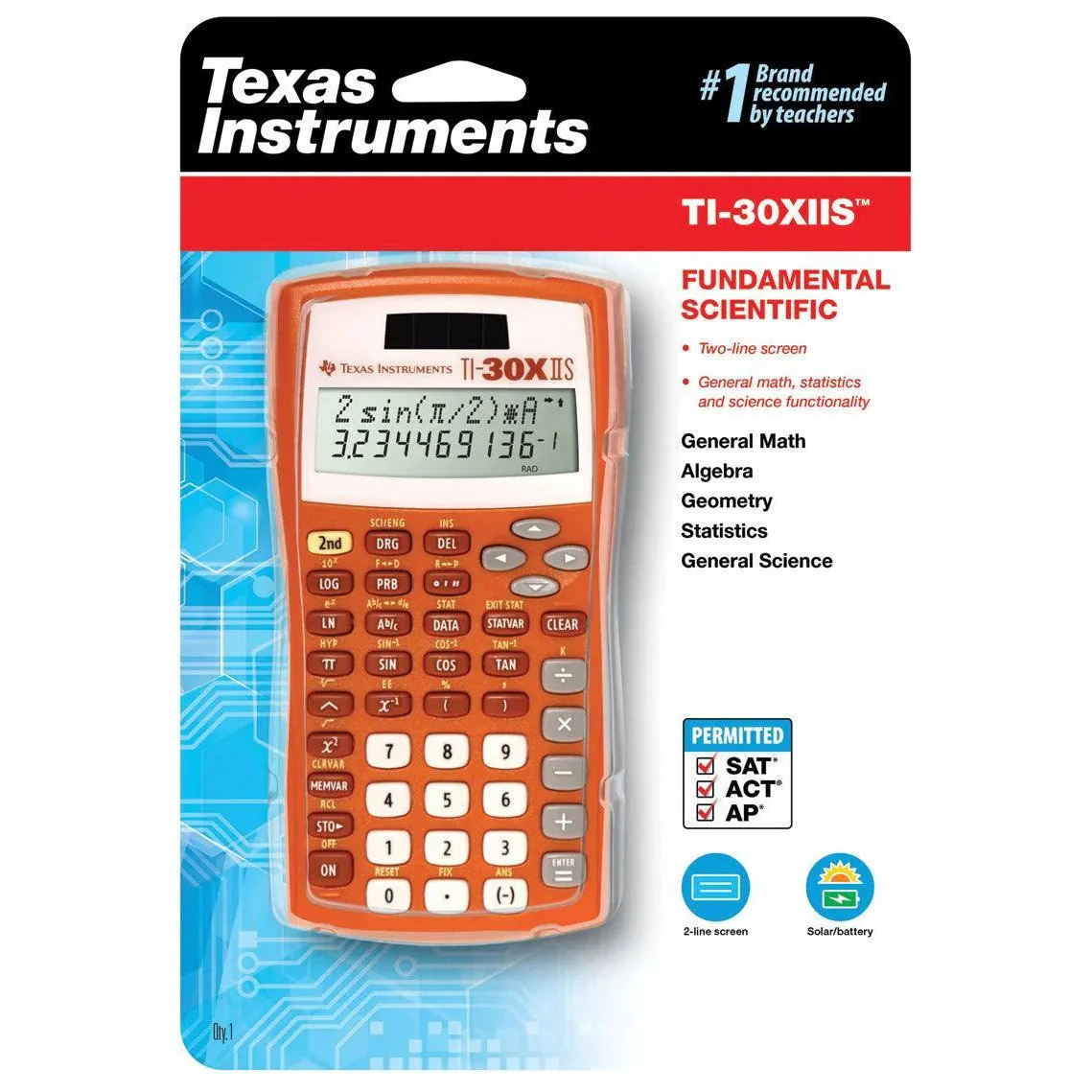 TI-30XIIS Scientific Calculator - Orange