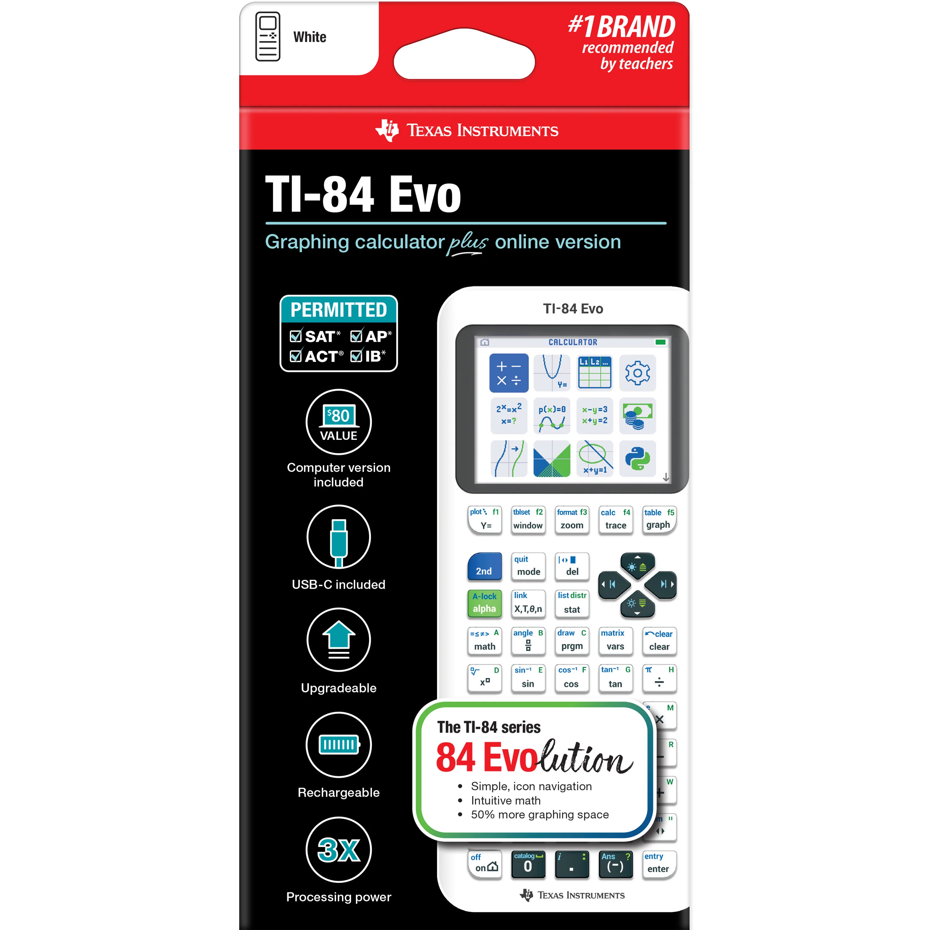 TI-84 Evo Graphing Calculator