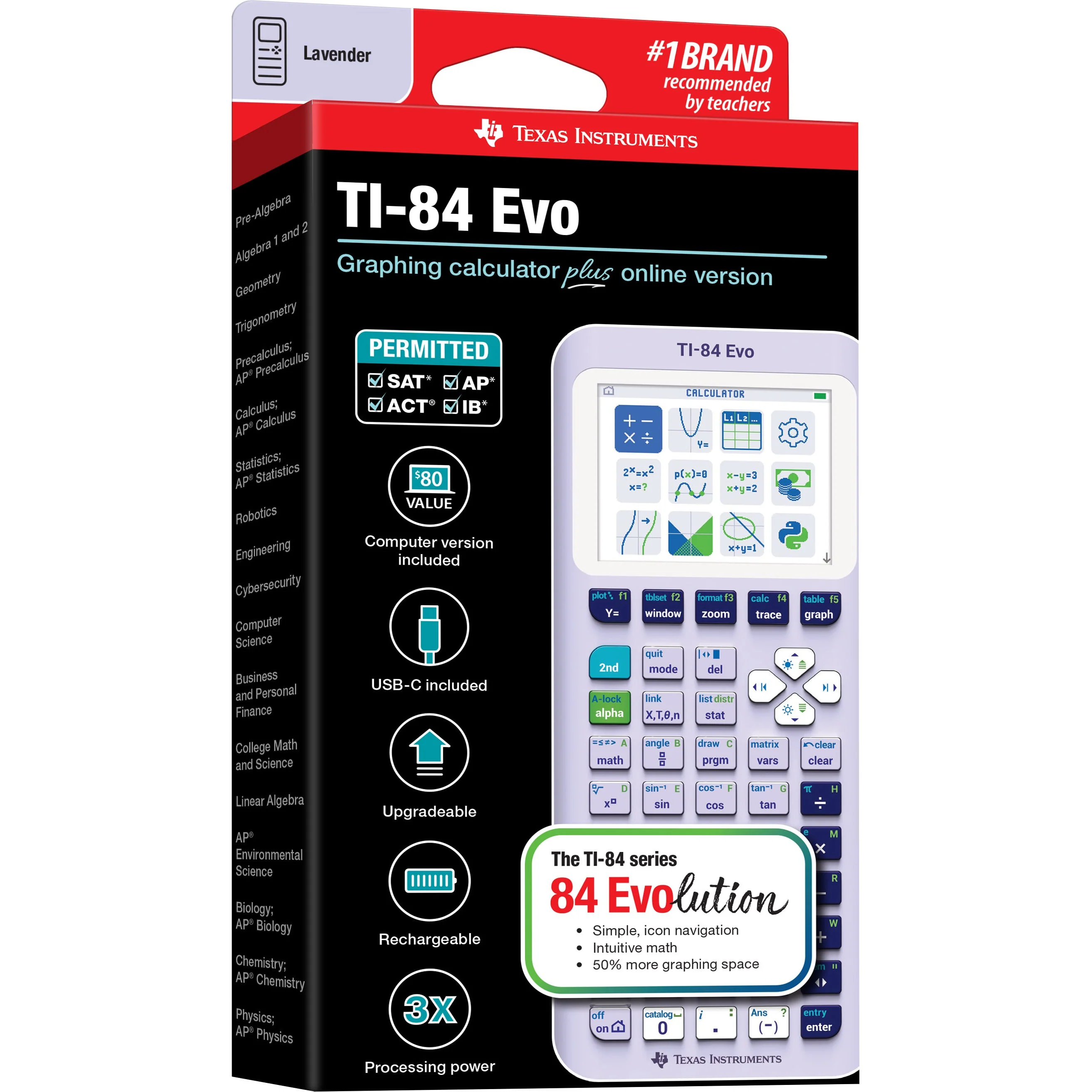 TI-84 Evo Graphing Calculator - Lavender - Image 8