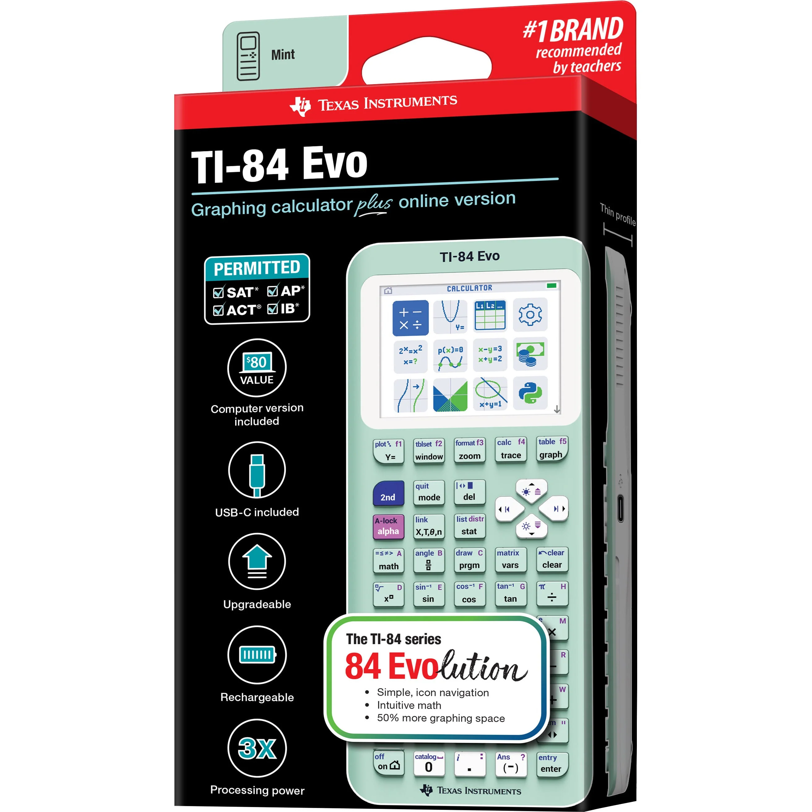 TI-84 Evo Graphing Calculator - Mint - Image 6