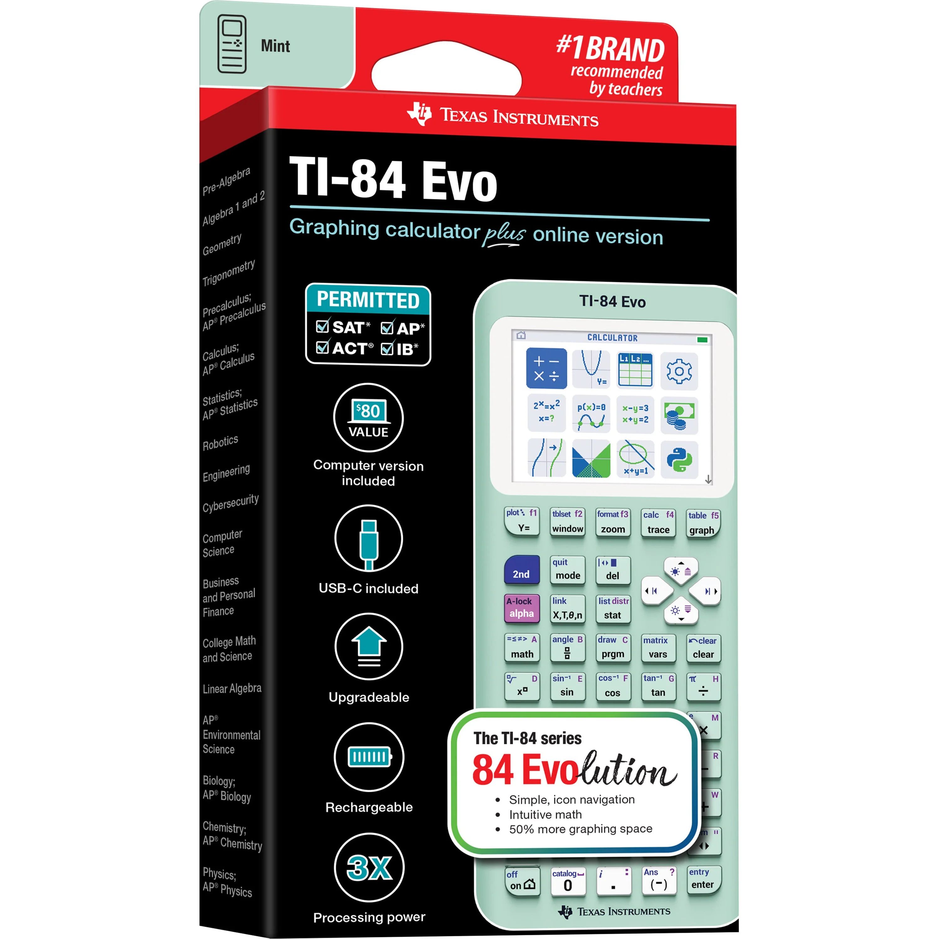 TI-84 Evo Graphing Calculator - Mint - Image 9