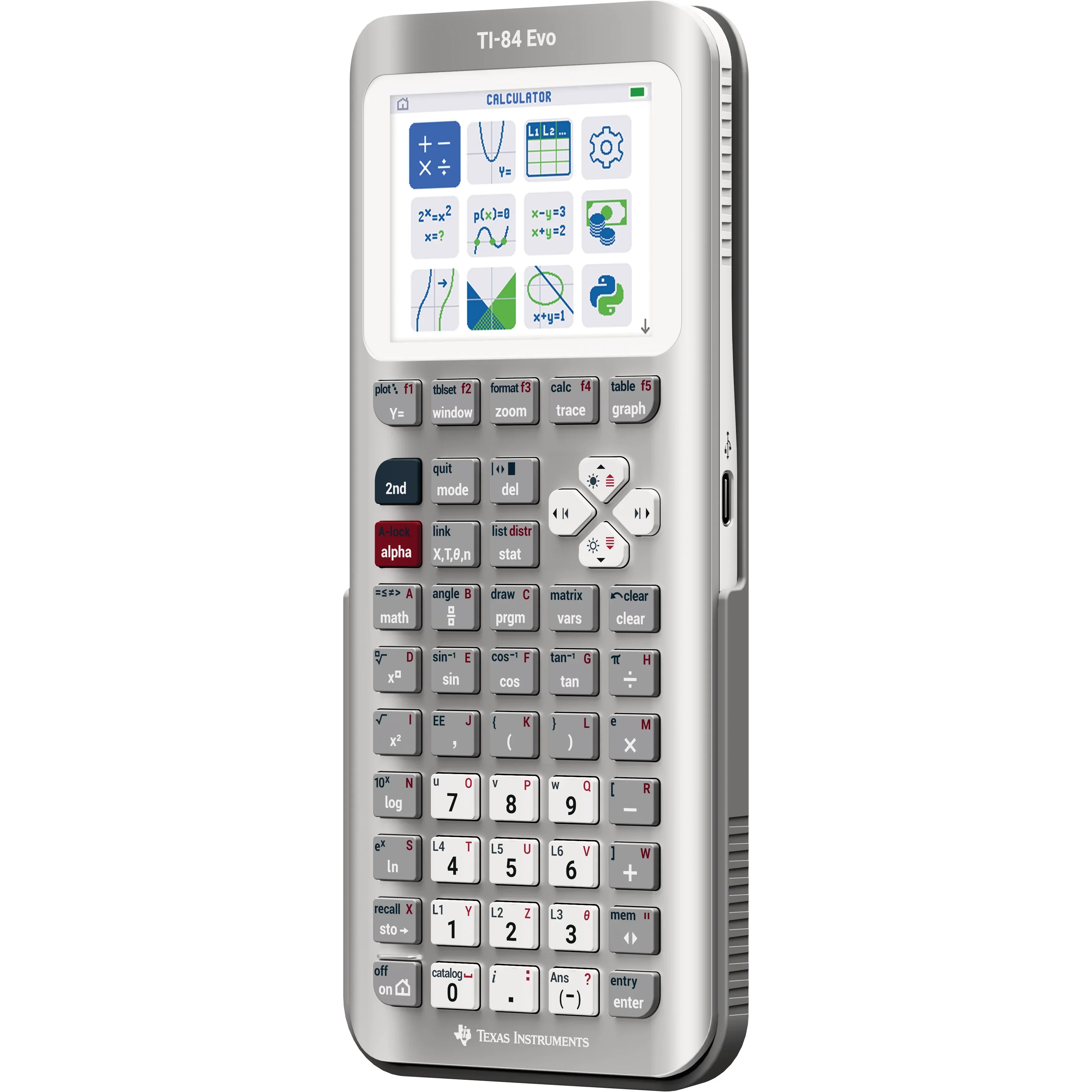 TI-84 Evo Graphing Calculator - Silver (Metallic) - Image 4