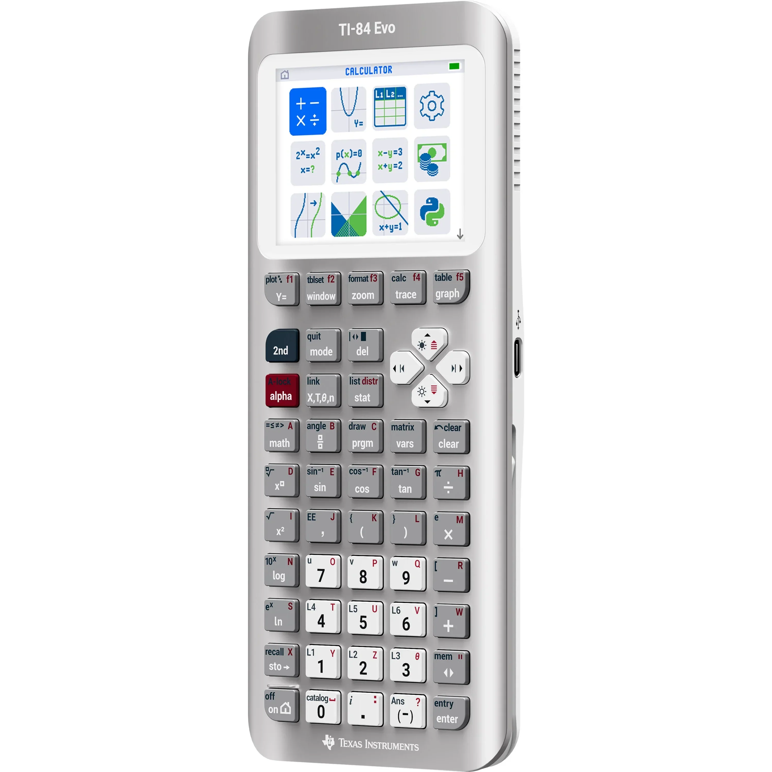 TI-84 Evo Graphing Calculator - Silver (Metallic) - Image 5