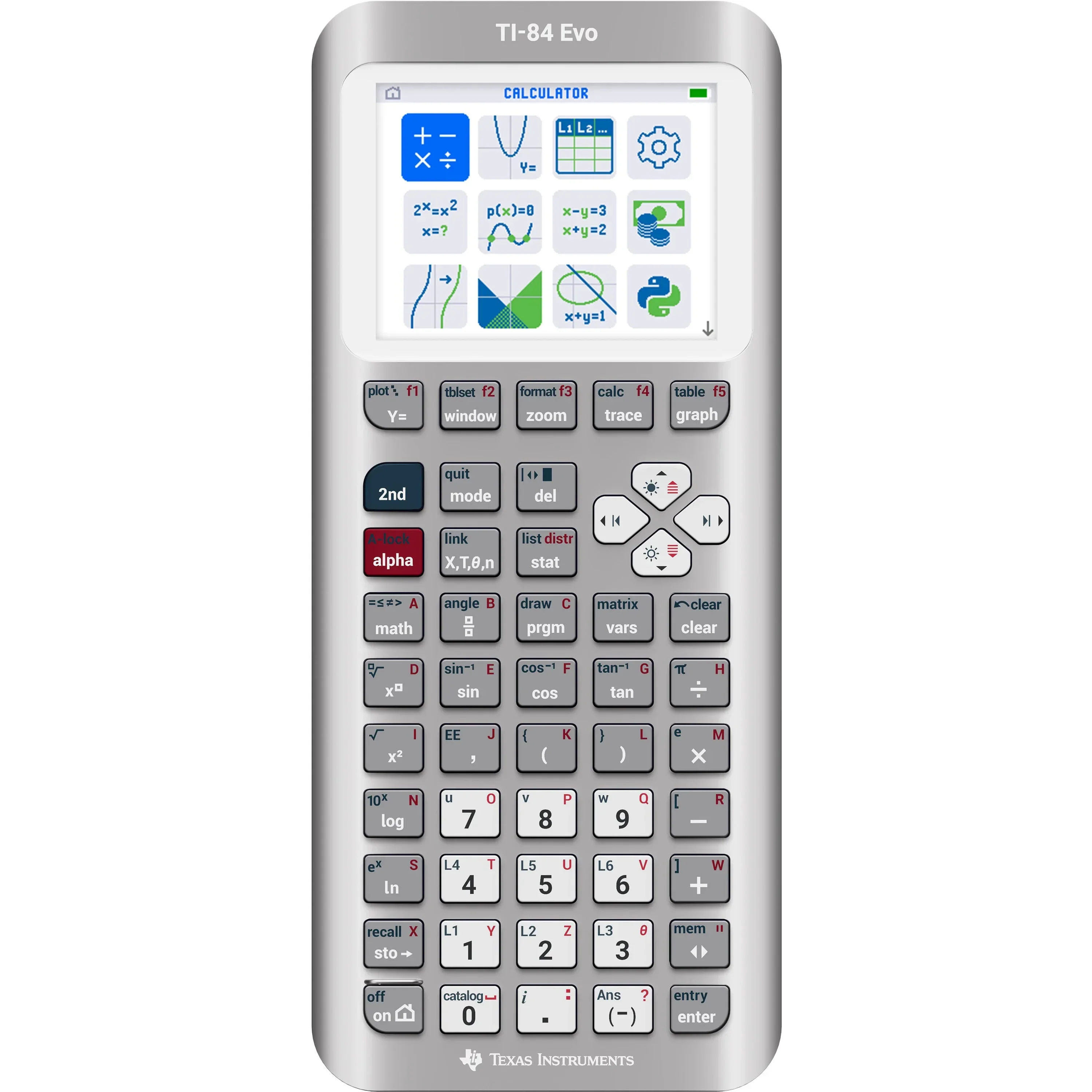 TI-84 Evo Graphing Calculator - Silver (Metallic) - Image 6