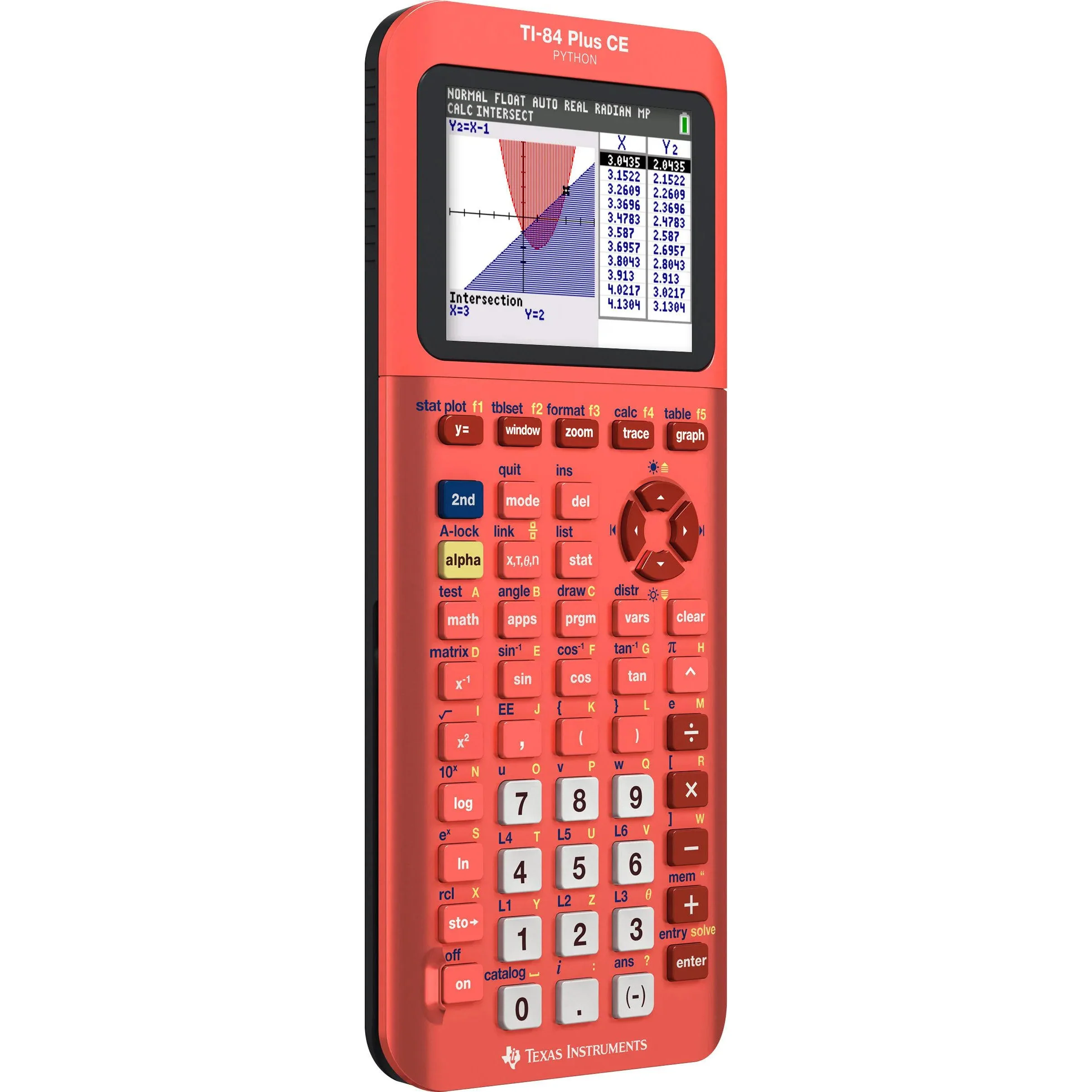 Ti-84 Plus CE Python Graphing Calculator - Count on Coral - Image 3