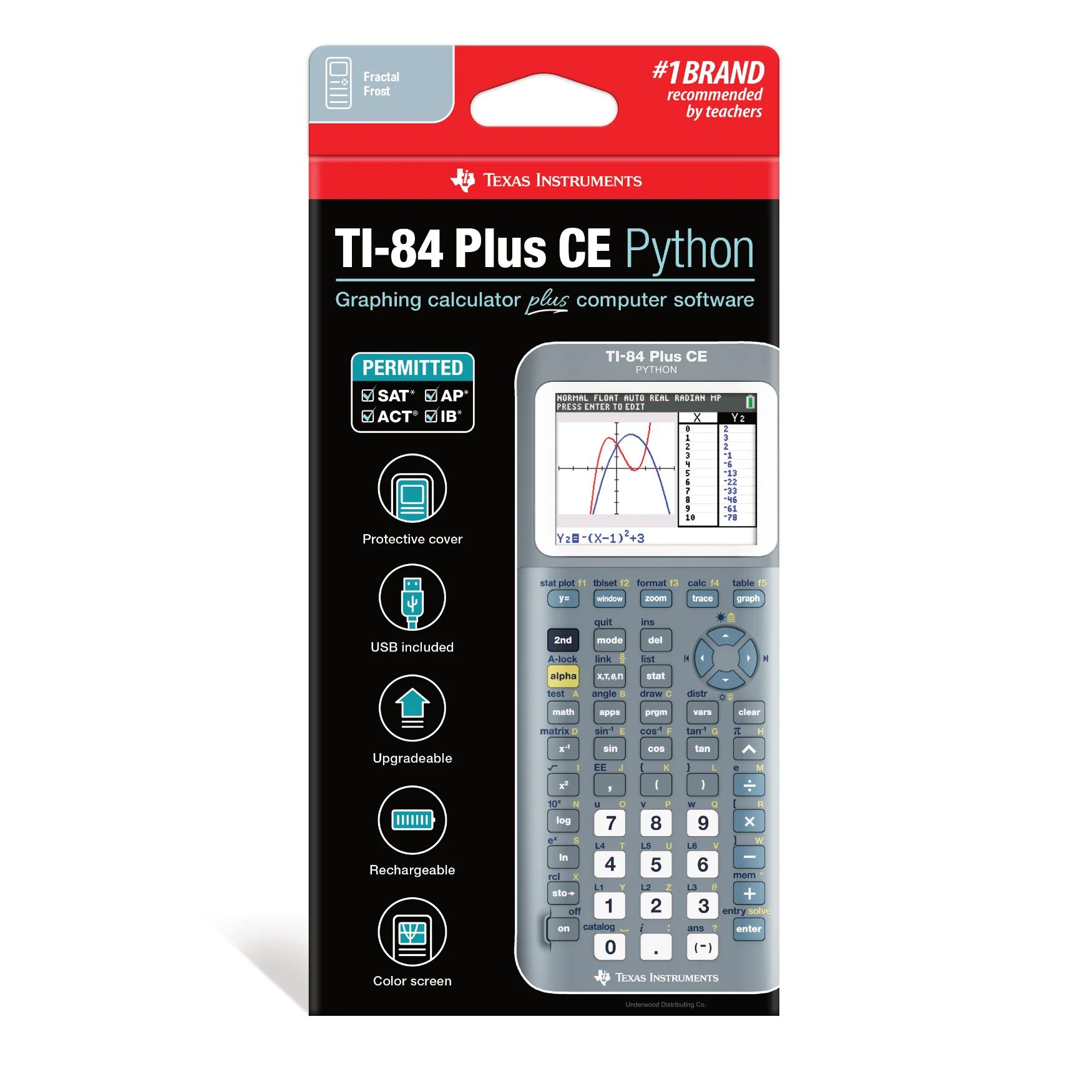 Ti-84 Plus CE Python Graphing Calculator - Fractal Frost