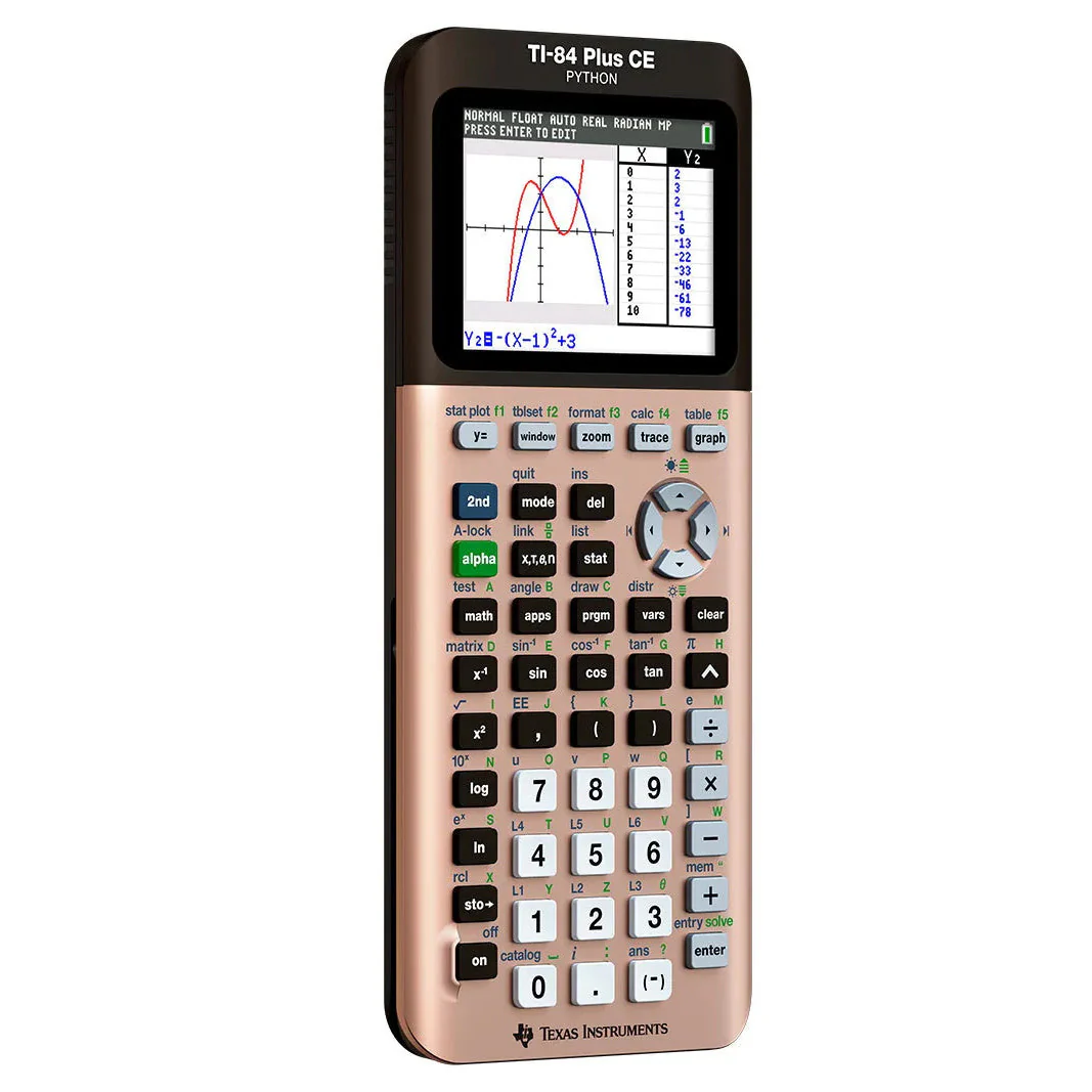 Ti-84 Plus CE Python Graphing Calculator - Rose Gold - Image 6