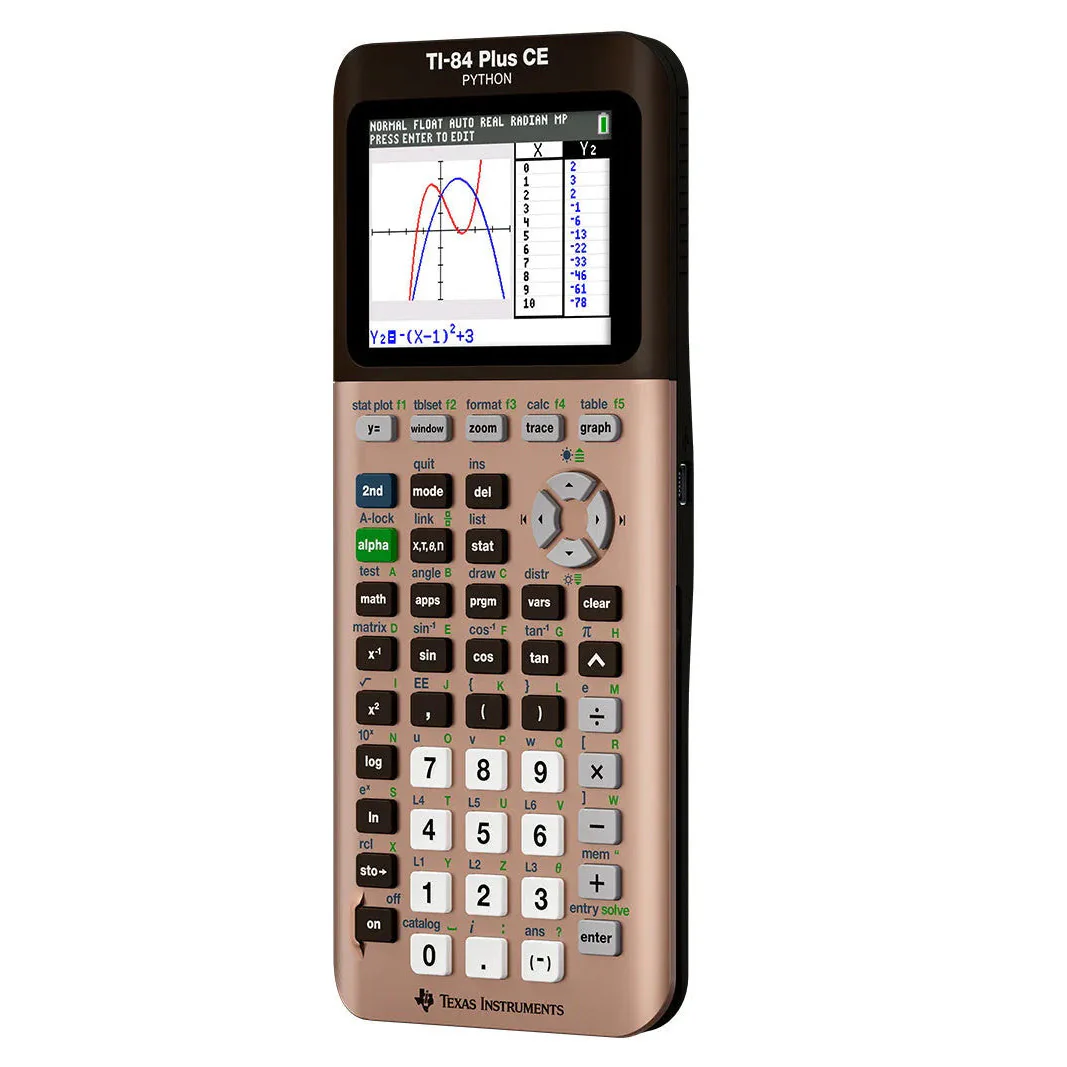 Ti-84 Plus CE Python Graphing Calculator - Rose Gold - Image 7