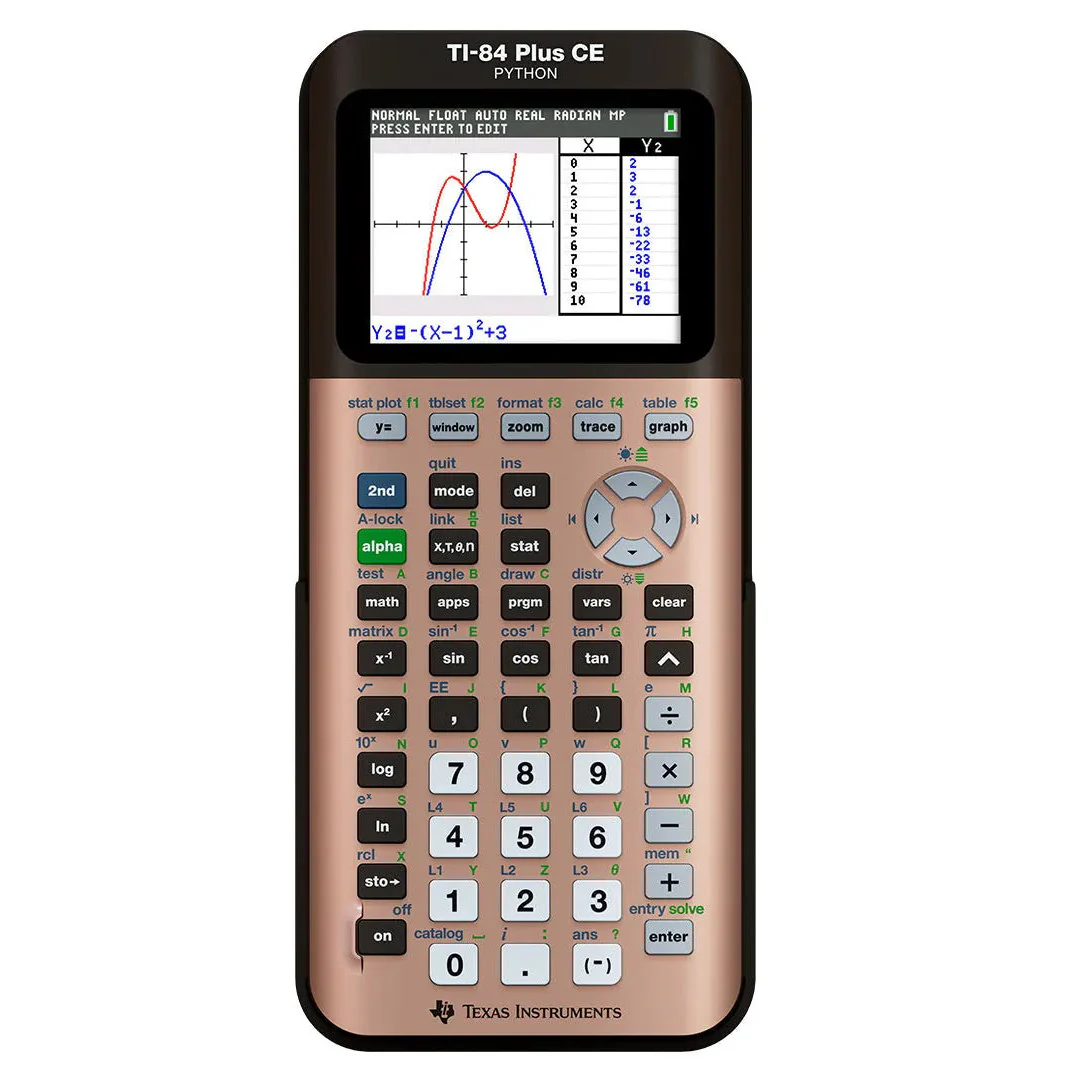 Ti-84 Plus CE Python Graphing Calculator - Rose Gold - Image 8
