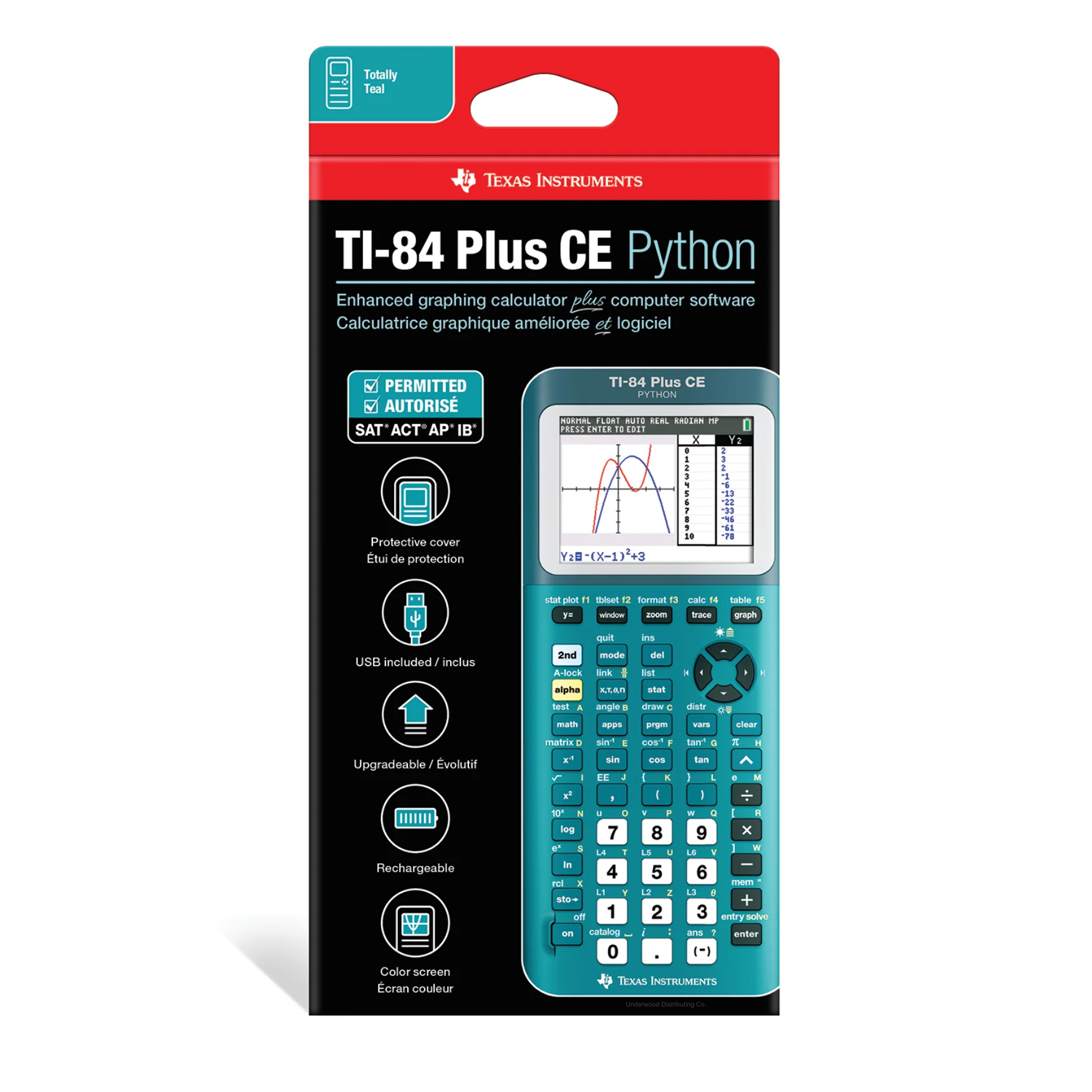 Ti-84 Plus CE Python Graphing Calculator - Totally Teal