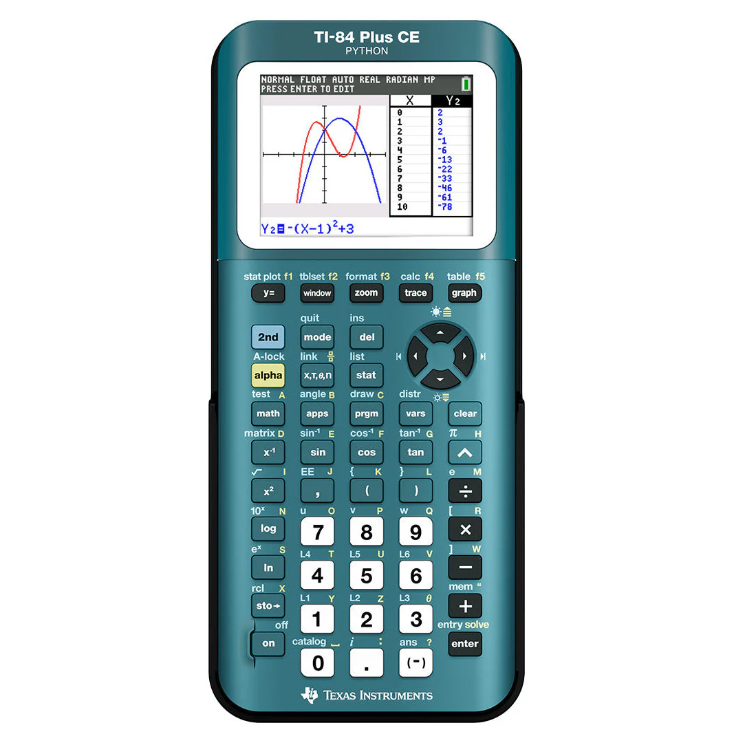 Ti-84 Plus CE Python Graphing Calculator - Totally Teal - Image 2