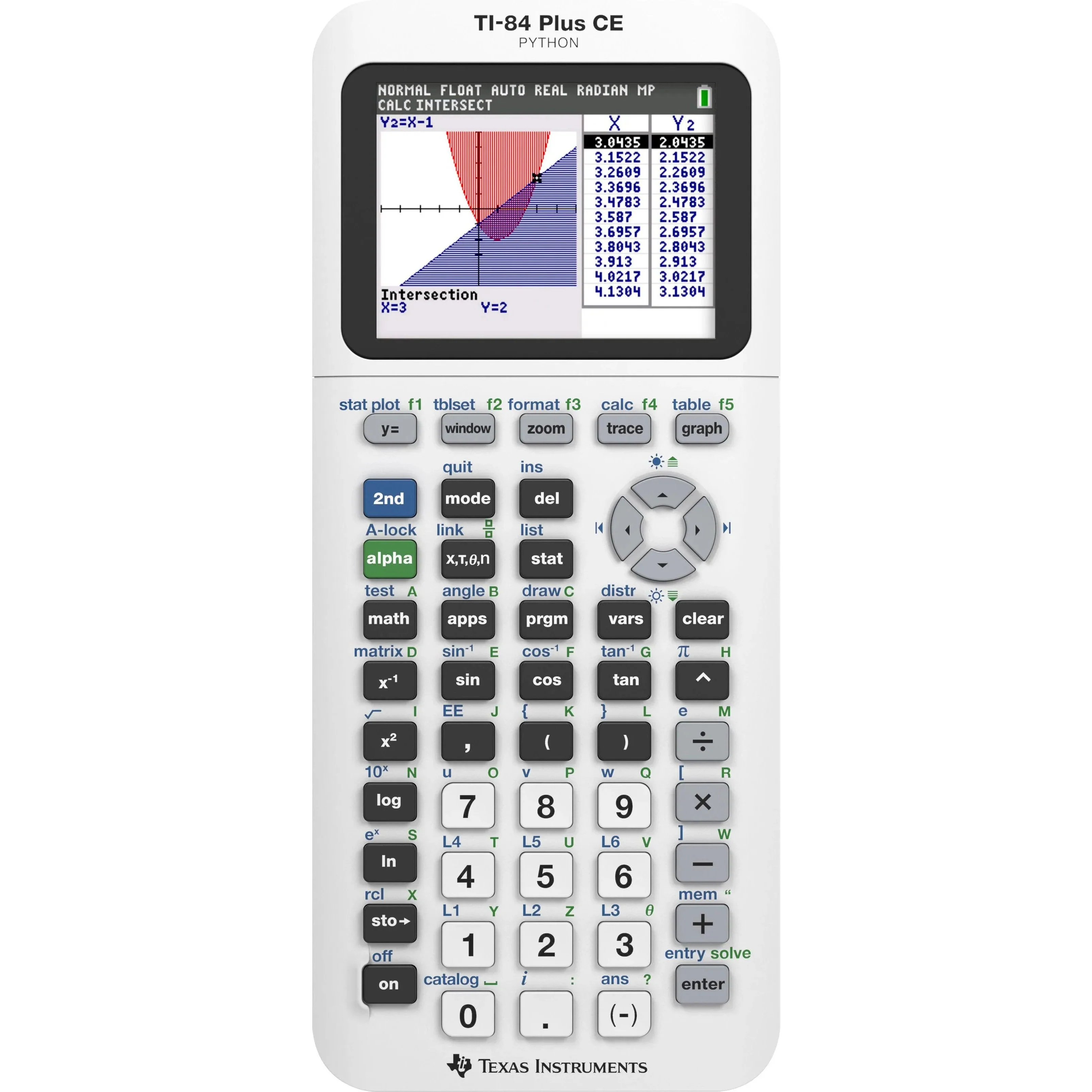 Ti-84 Plus CE Python Graphing Calculator - White (Crisp Calculations) - Image 2