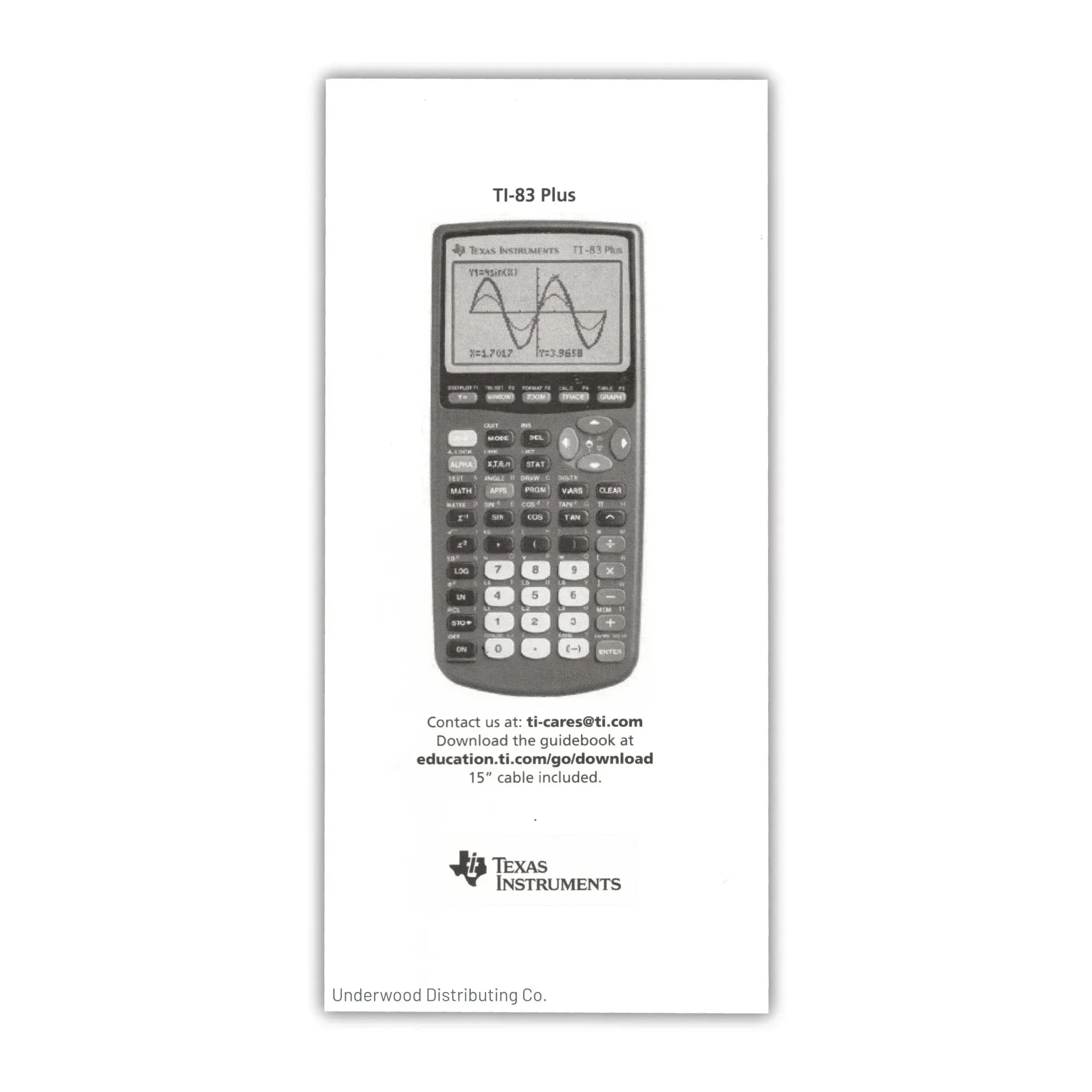 Texas Instruments Graphing Calculator Replacement Quick Reference Guide - Image 3