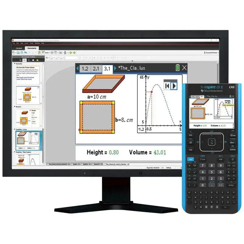 TI-Nspire CX II CAS Graphing Calculator - Teacher's Pack of 10 - Image 9